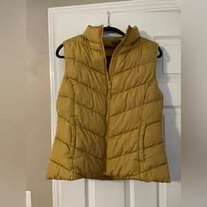 Aeropostale mustard puffer vest